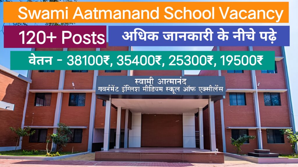 Swami Atmanand School Recruitment 2024